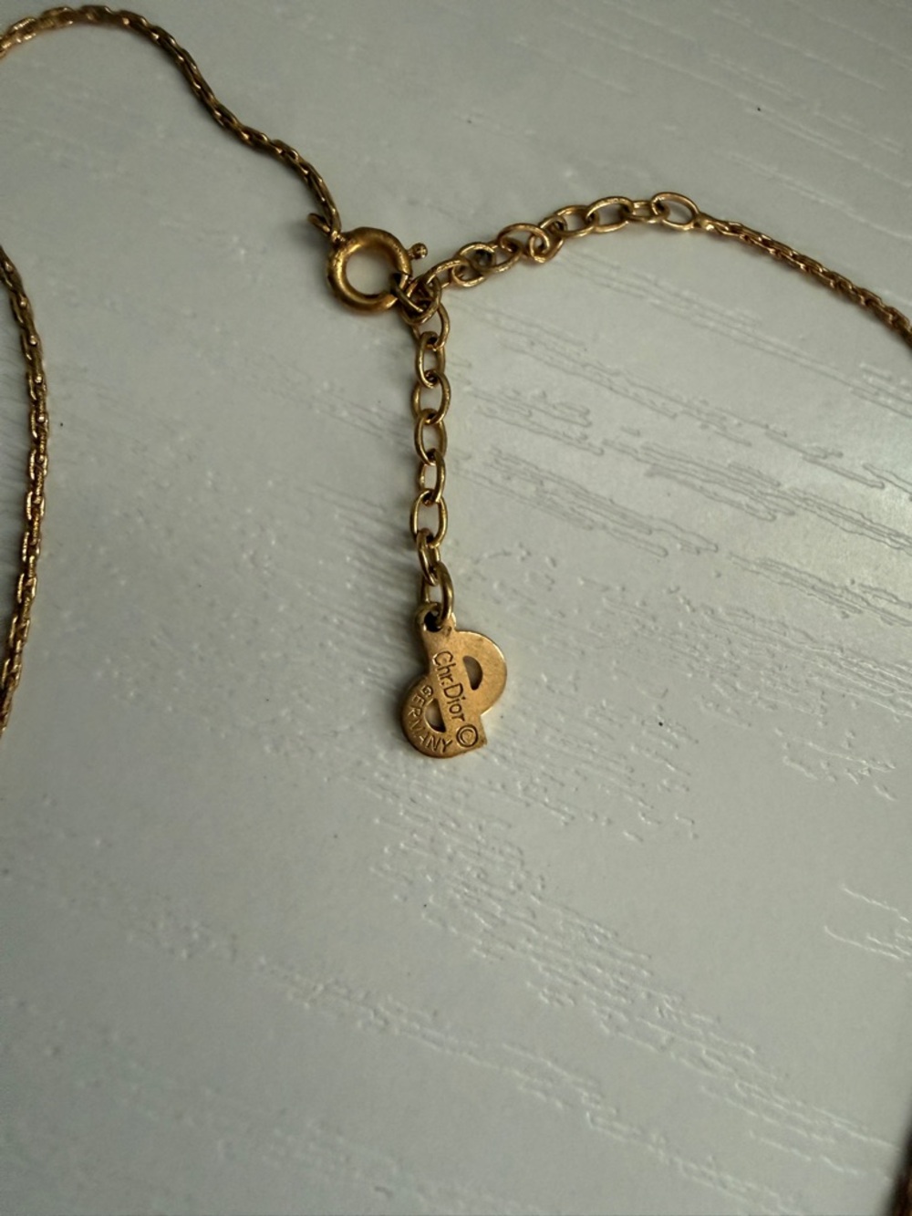Christian Dior Gold Tone Pendant Necklace - Vintage - Picture 3 of 5